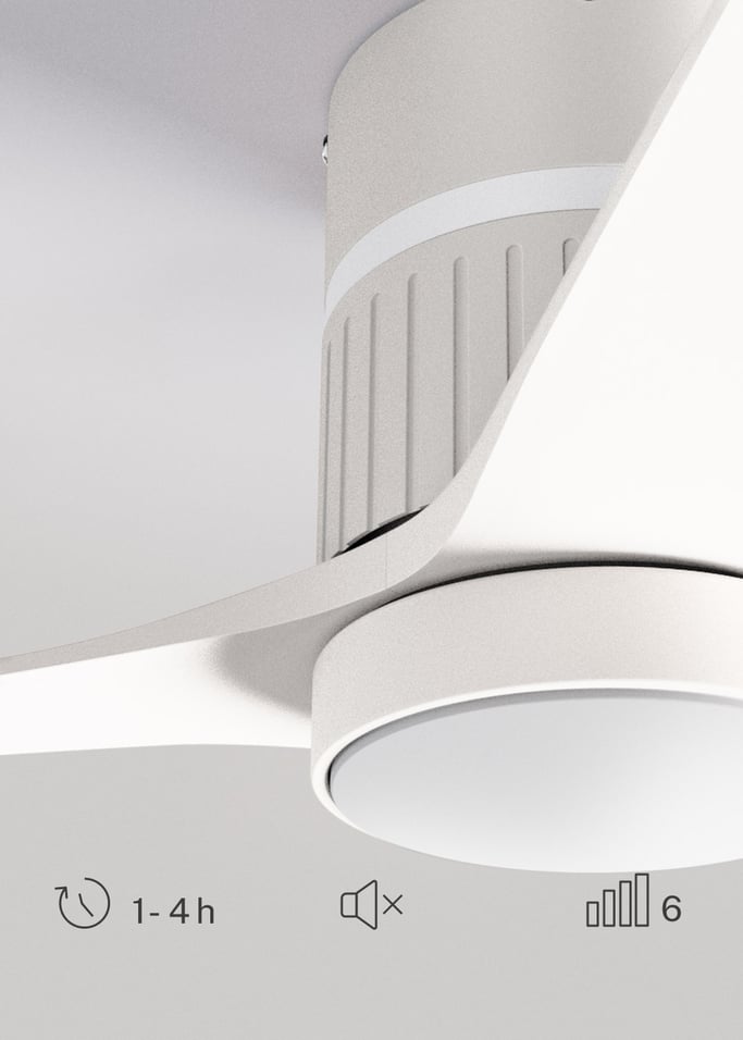 WIND LAYER - Ventoinha de teto silenciosa 40W Ø132 cm com luz ambiente, imagem da galeria 7