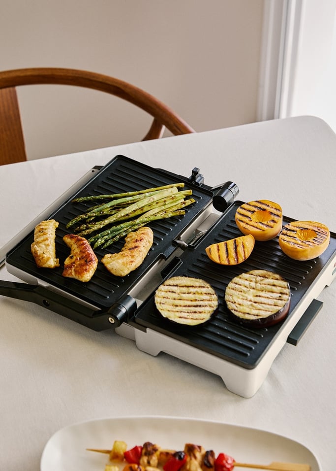 STONE GRILL EASY - Grelhador e prensa para paninis multifunções de 1600 W rebatível, imagem da galeria 3