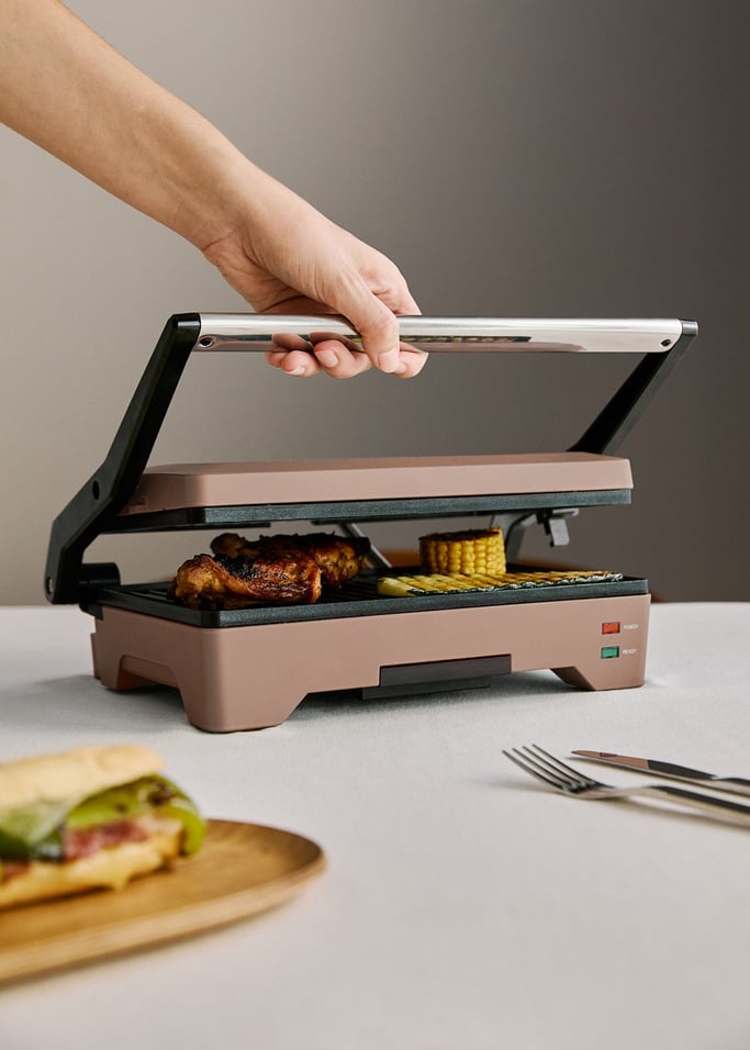 STONE GRILL EASY - Grelhador e prensa para paninis multifunções de 1600 W rebatível, imagem da galeria 2