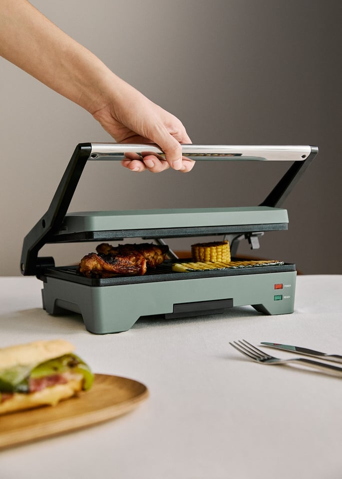 STONE GRILL EASY - Grelhador e prensa para paninis multifunções de 1600 W rebatível, imagem da galeria 2