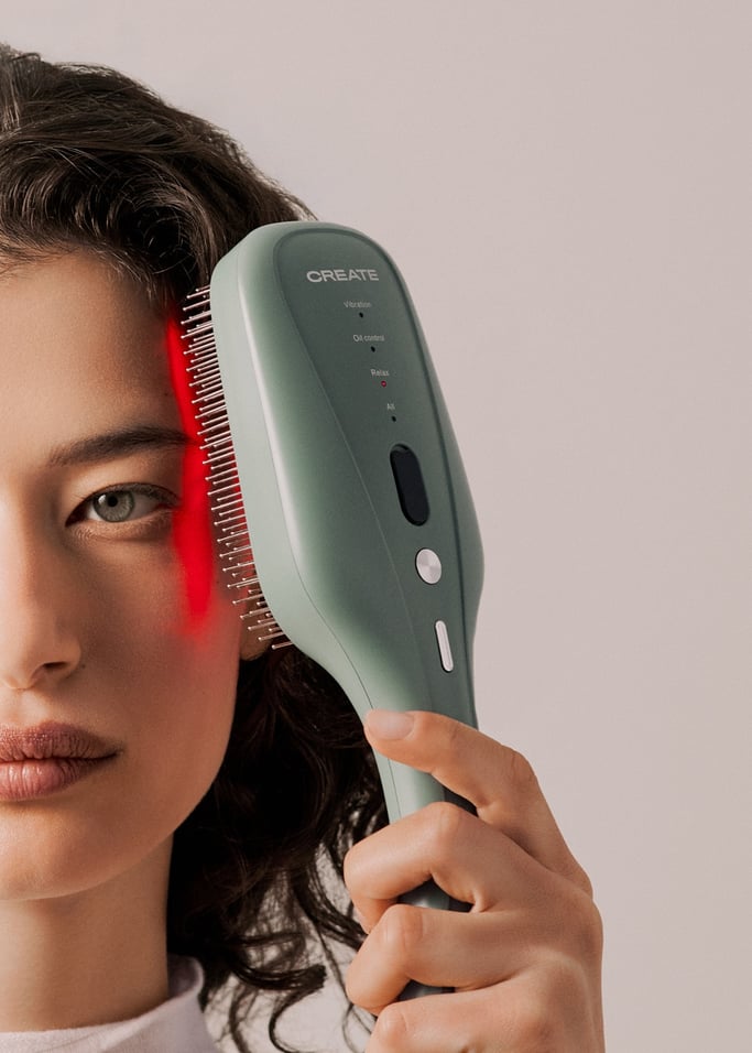 HAIRCARE LED BRUSH 4 in 1 - Escova de tratamento capilar 4 em 1 com terapia LED, tecnologia iónica, EMS e laser LLLT, imagem da galeria 1