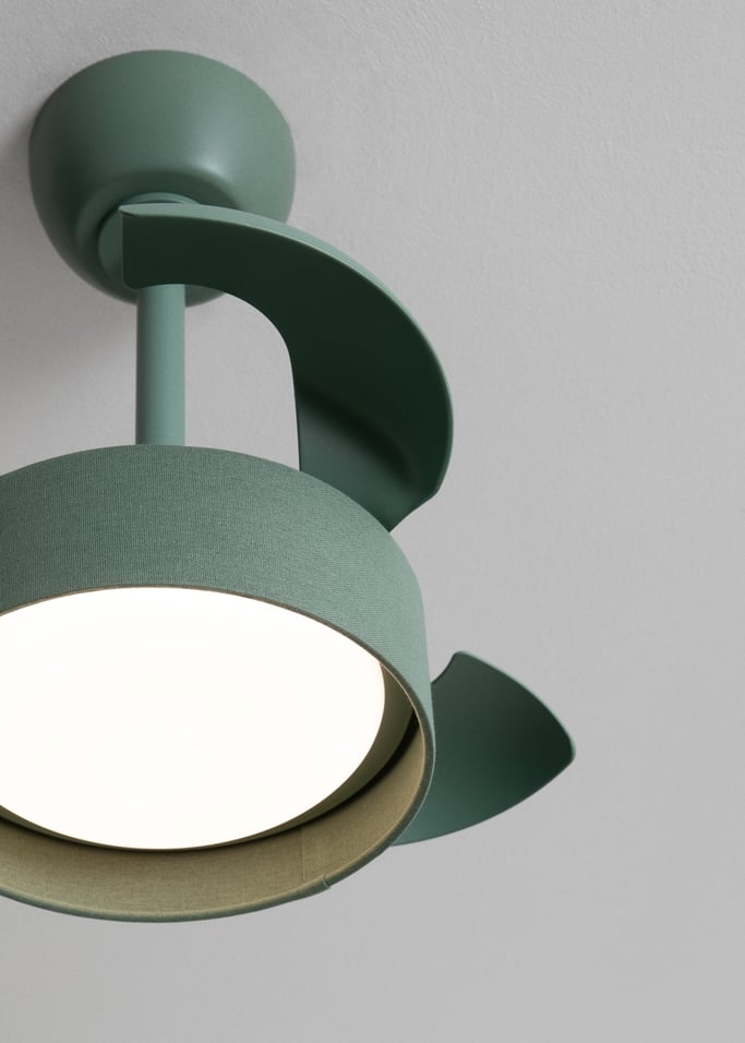 WIND CLEAR LAMP - Ventoinha de teto 40W silenciosa Ø55cm com pás retráteis e luz LED, imagem da galeria 5