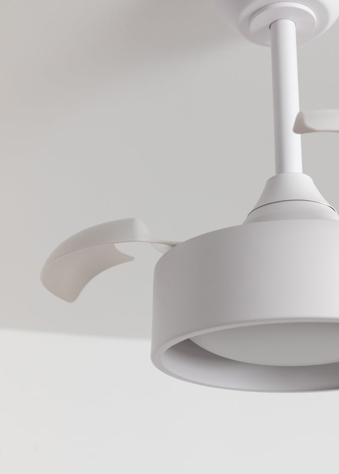 WIND CLEAR LAMP - Ventoinha de teto 40W silenciosa Ø55cm com pás retráteis e luz LED, imagem da galeria 7
