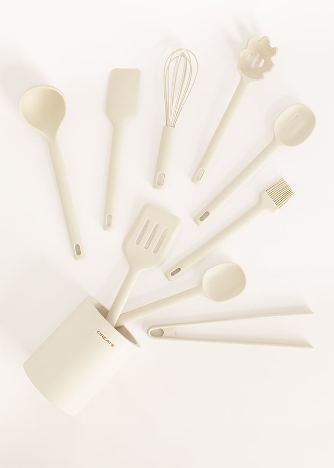 KITCHENWARE STUDIO - Conjunto de 9 utensílios de cozinha em silicone sem uniões, imagem da galeria 7