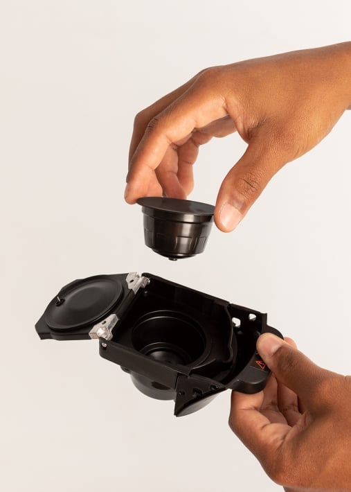 Adaptors for multi-capsule POTTS coffee machine and ground coffee