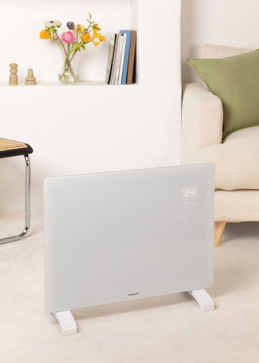 WARM CRYSTAL 1500W - Glass convection heater with Wifi - Create