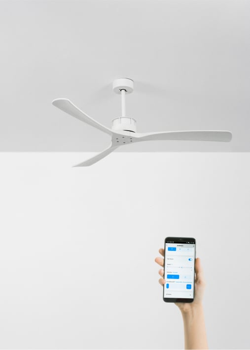 WIND LARGE - Silent 40W ceiling fan Ø152 cm 100% wood