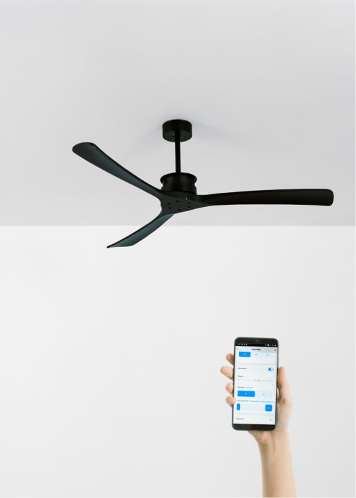 WIND LARGE - Silent 40W ceiling fan Ø152 cm 100% wood