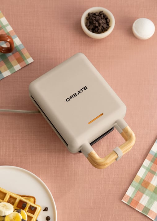 STONE STUDIO - Sandwich grill and waffle maker with removable plates