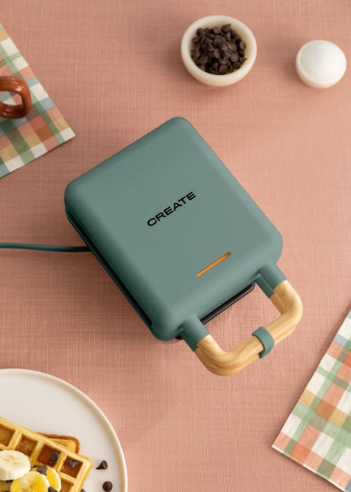 STONE STUDIO - Sandwich grill and waffle maker with removable plates