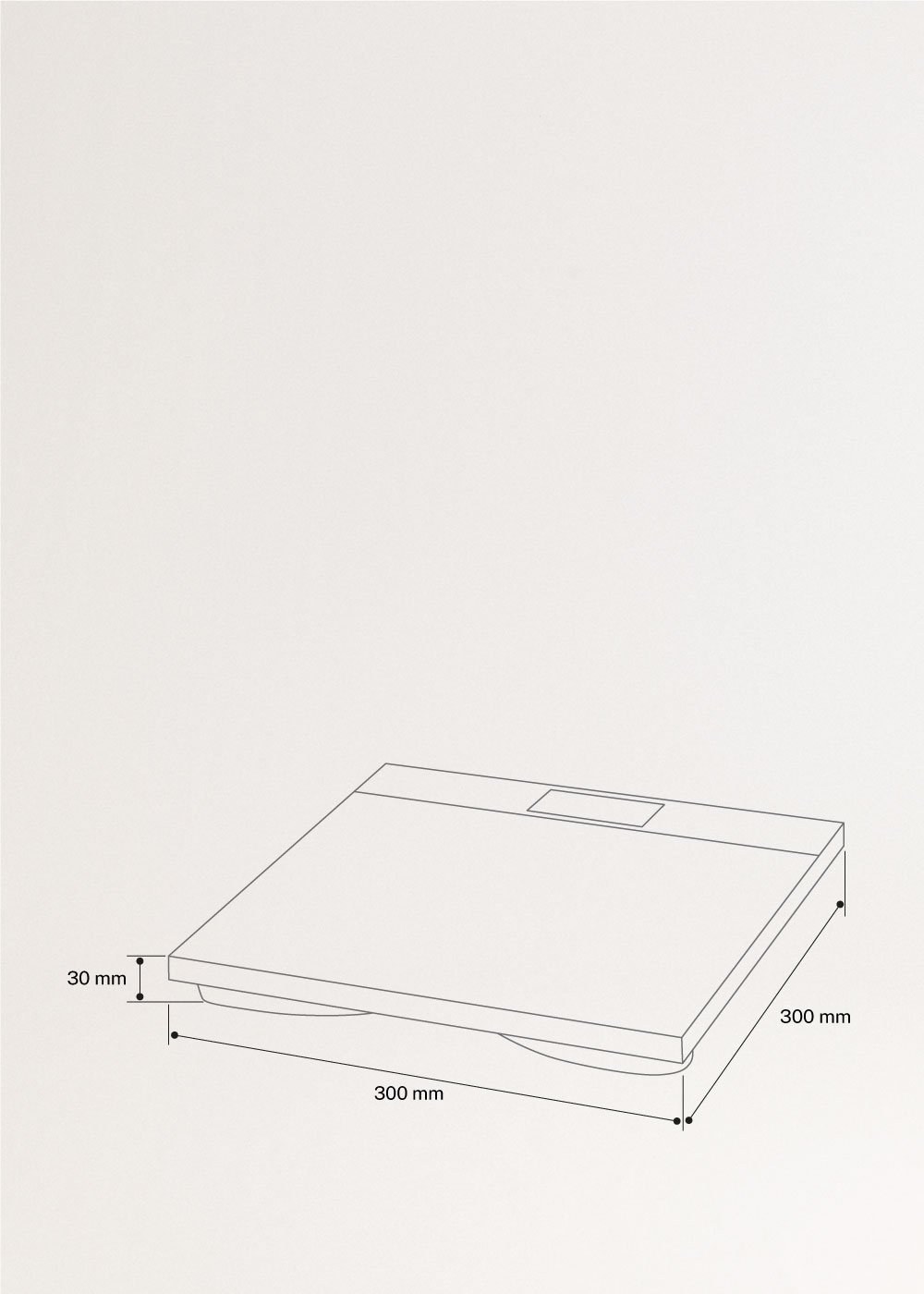 BALANCE BODY BAMBOO - Bamboo bathroom scale, medidas foto vertical