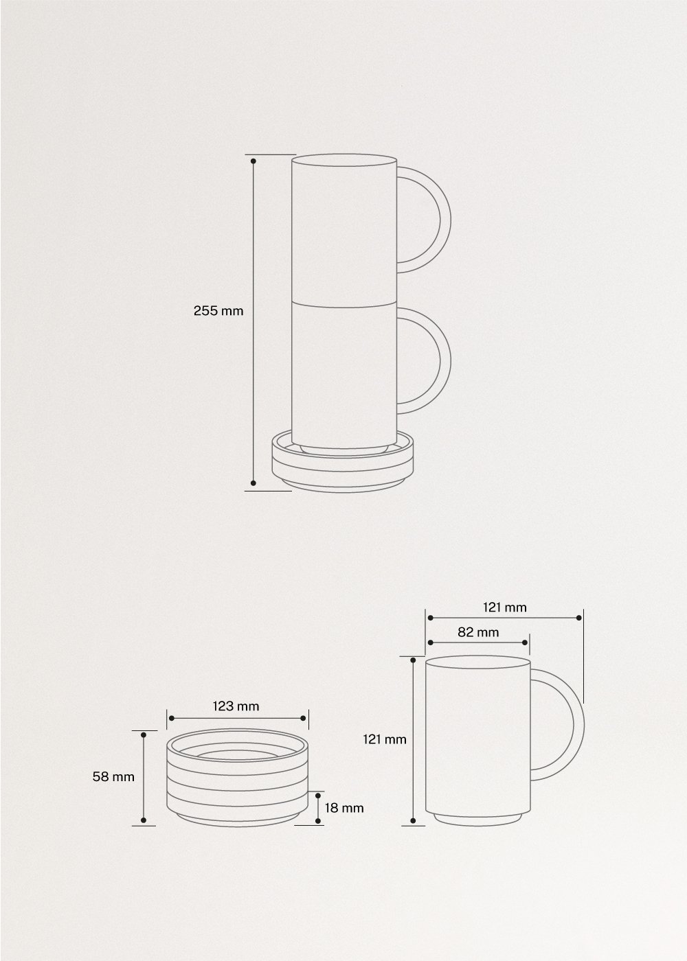 COBALTO COLLECTION - Ceramic tea set, medidas foto vertical