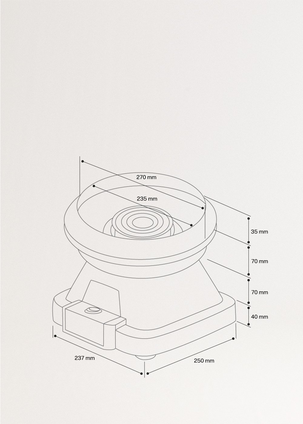 COTTON CANDY MAKER - Cotton candy machine, medidas foto vertical