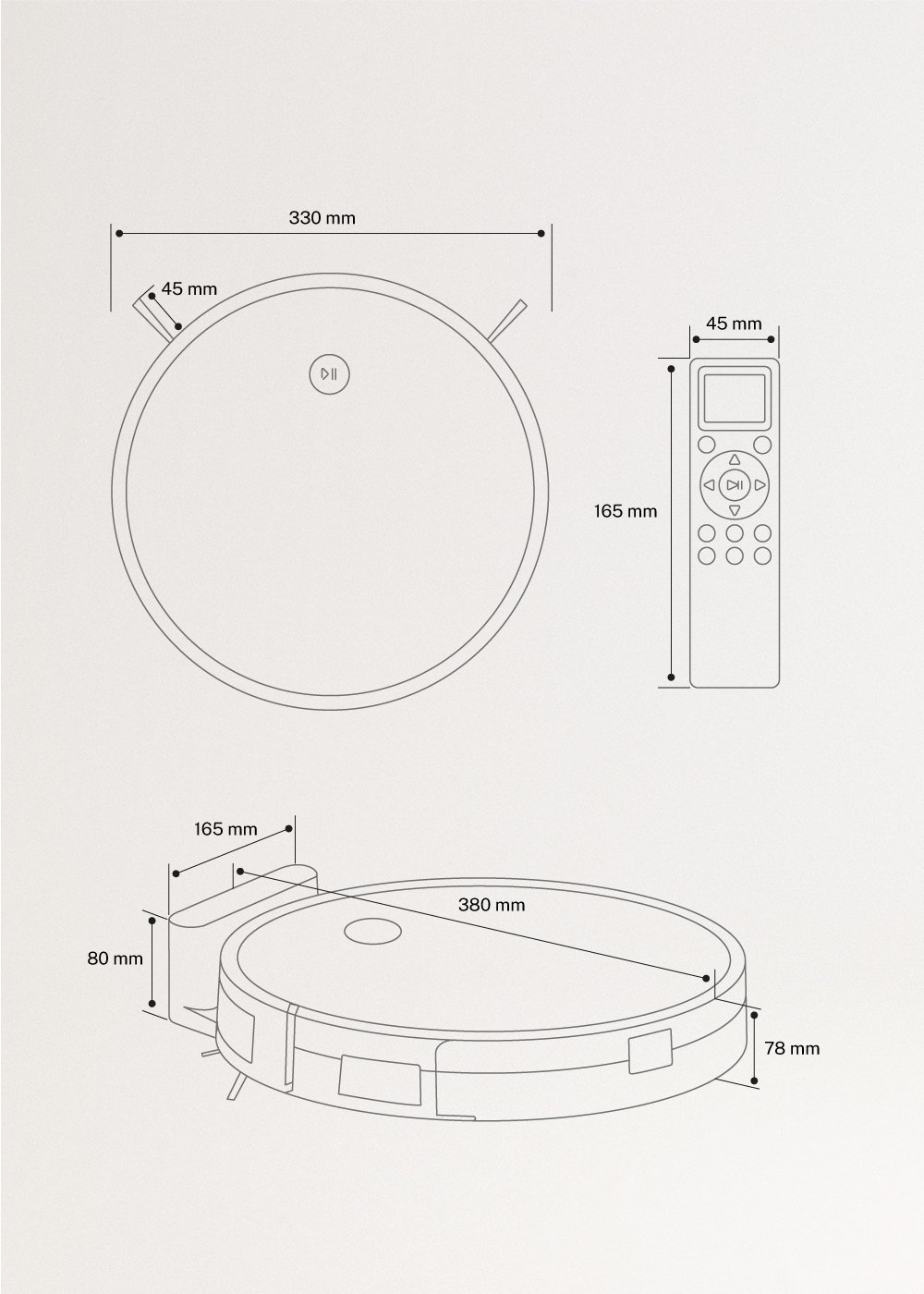 NETBOT S40 - Robot Vacuum Cleaner Smart 4000Pa, medidas foto vertical