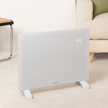 WARM CRYSTAL 1500W - Glass convection heater with Wifi White