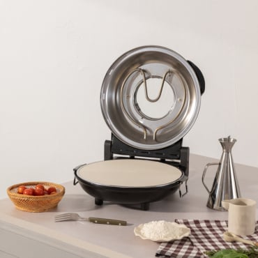 PIZZA MAKER - Electric oven for stone-baked pizzas Black