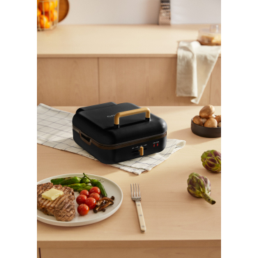 STONE STUDIO PRO - Multifunction grill with 180o opening Black