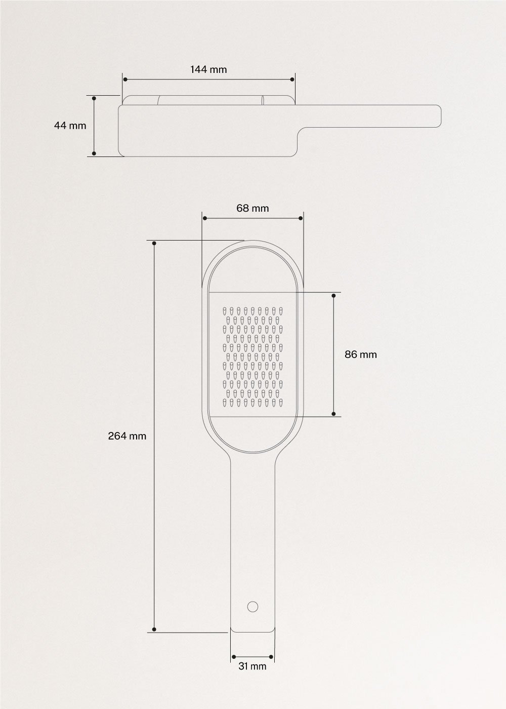 KITCHENWARE ESSENTIALS - Grater with acacia wood bowl, medidas foto vertical