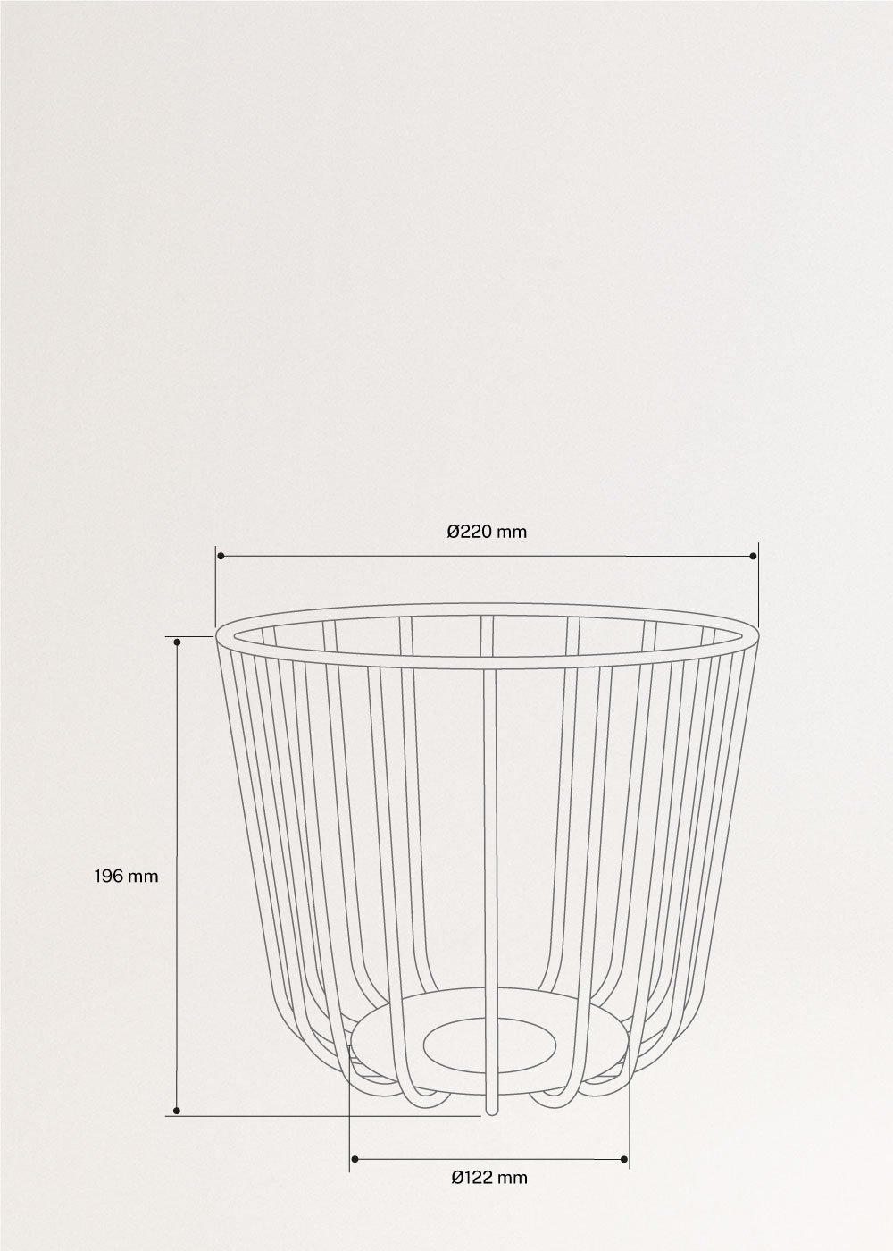 KITCHENWARE STUDIO - Wire baskets with non-slip base, medidas foto vertical
