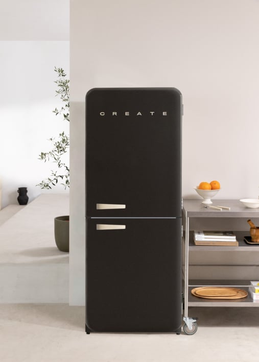 FRIDGE RETRO COMBI - Retro Style Combi Refrigerator 401L