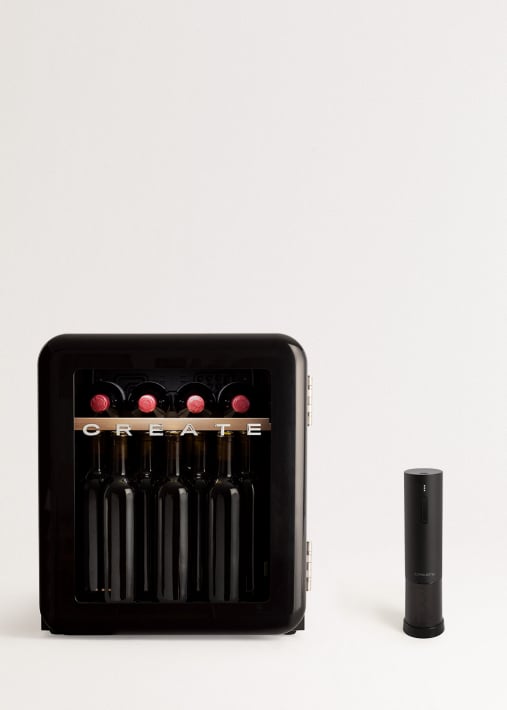 WINECOOLER RETRO - Retro-style electric wine cooler for 12, 45 or 76 bottles