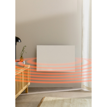 WARM MINIMAL IR - Wall-mounted infrared heater with WiFi Off-white