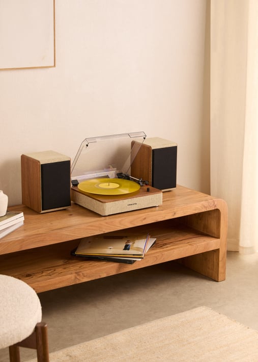 RECORD PLAYER PRO - Turntable with 2 external speakers, Bluetooth, and RCA output