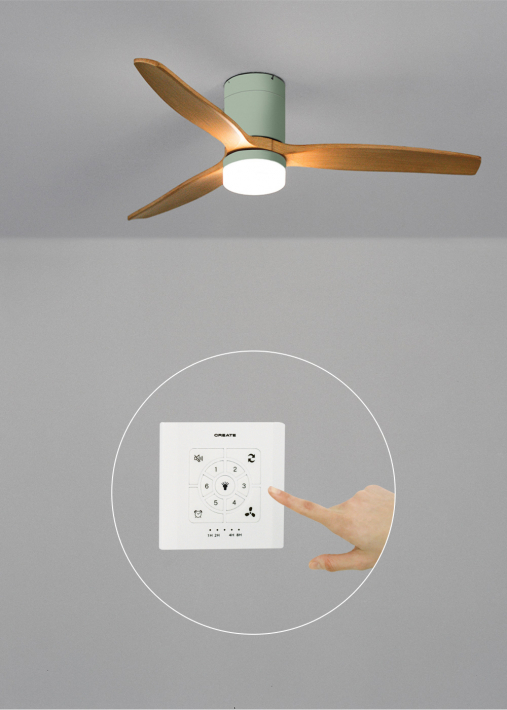 WIND CALM - Quiet 40W ceiling fan with technical ABS blades various sizes