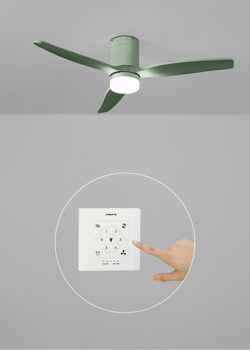 WIND CALM - Quiet 40W ceiling fan with technical ABS blades various sizes