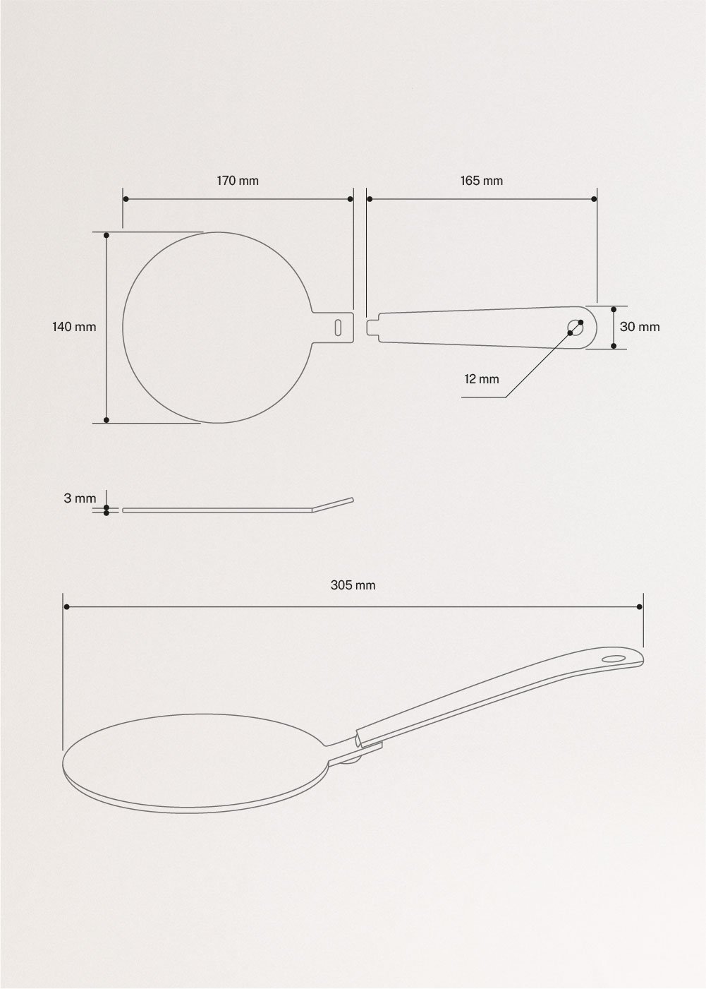 Induction plate adapter, medidas foto vertical