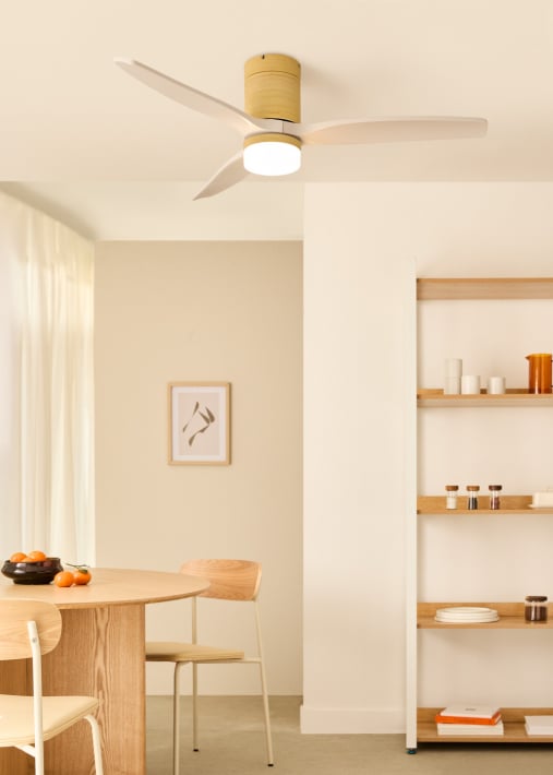 WIND CALM - Quiet 40W ceiling fan with technical ABS blades various sizes