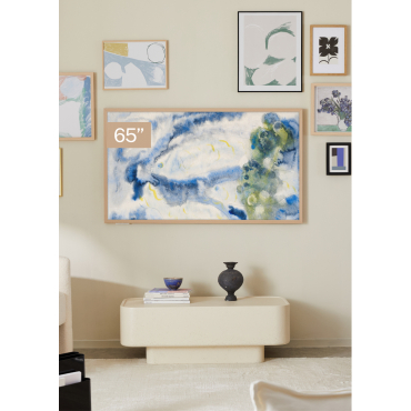 TV ART MATTE - QLED 4K Smart TV with anti-reflective screen and art gallery Light wood