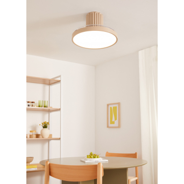 WIND CLEAR SCULPT - 40W silent ceiling fan Ø114 cm retractable blades with LED light With light