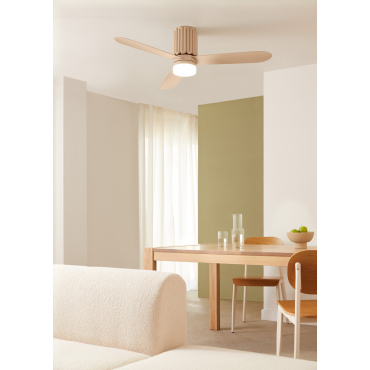 WIND CALM SCULPT - 40W silent ceiling fan Ø132 cm with LED light M (Ø132cm) (rooms 10m²-25m²)