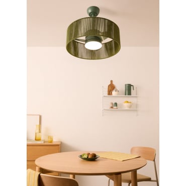 WIND LAMP WOVEN - Silent 25W Ceiling Fan with LED Light With light