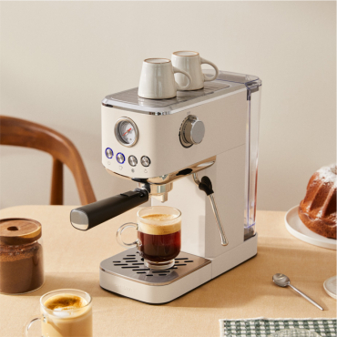 THERA CLASSIC COMPACT - Espresso machine with cold coffee function Off-white