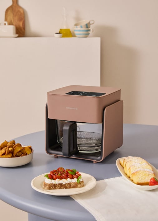 AIR FRYER STUDIO CRYSTAL - 4.2L Glass Air Fryer with Optional Steamer