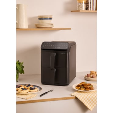 AIR FRYER DUAL STACK - 11.2 L Dual-Layer Air Fryer with Independent Control Black