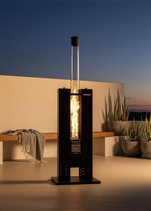 FIRE TUBE HEATER - 8.2kW smokeless outdoor pellet stove