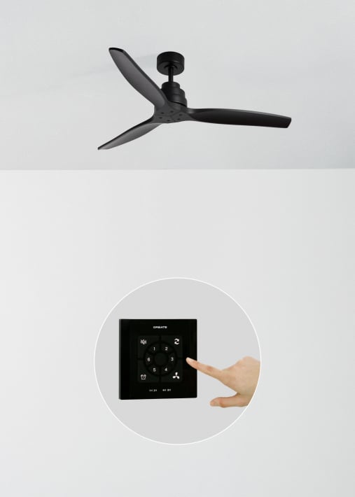 WIND STYLANCE - Quiet 40W ceiling fan with technical ABS blades, available in various sizes