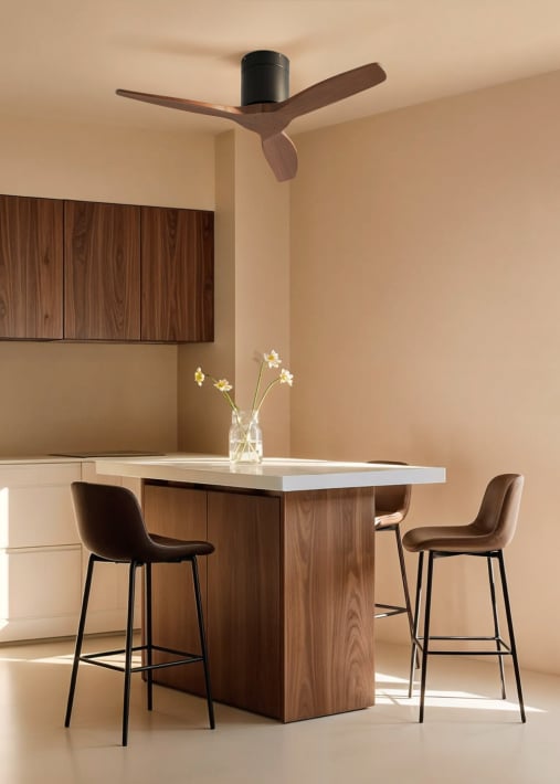 WIND CALM - Quiet 40W ceiling fan with technical ABS blades various sizes