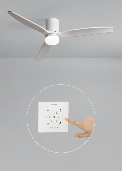 WIND CALM - Quiet 40W ceiling fan with technical ABS blades various sizes