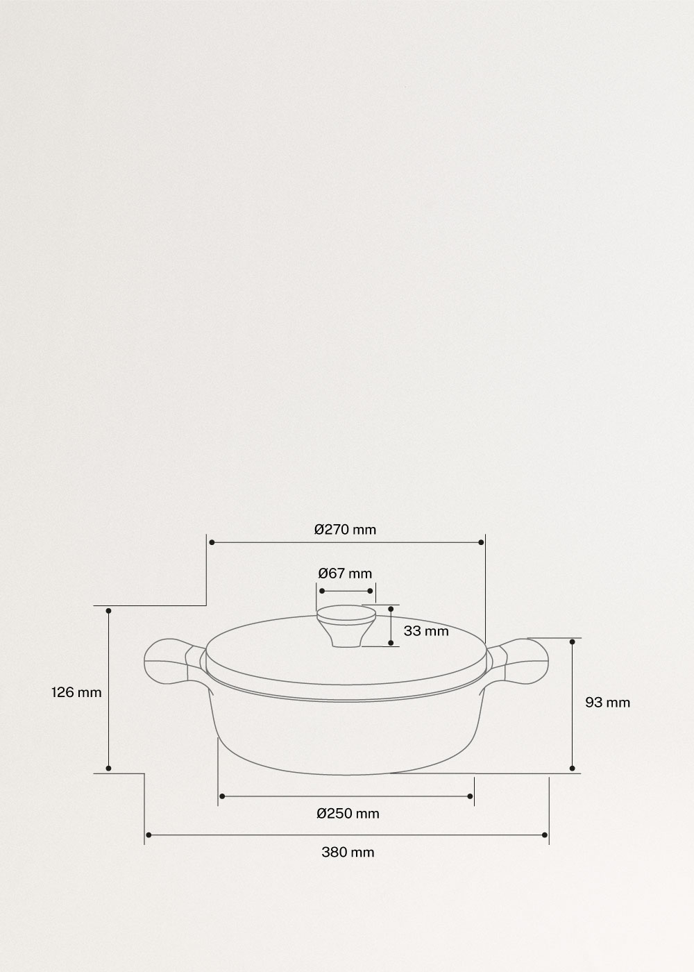 POT STUDIO - Cast aluminium pot with ceramic liner, medidas foto vertical