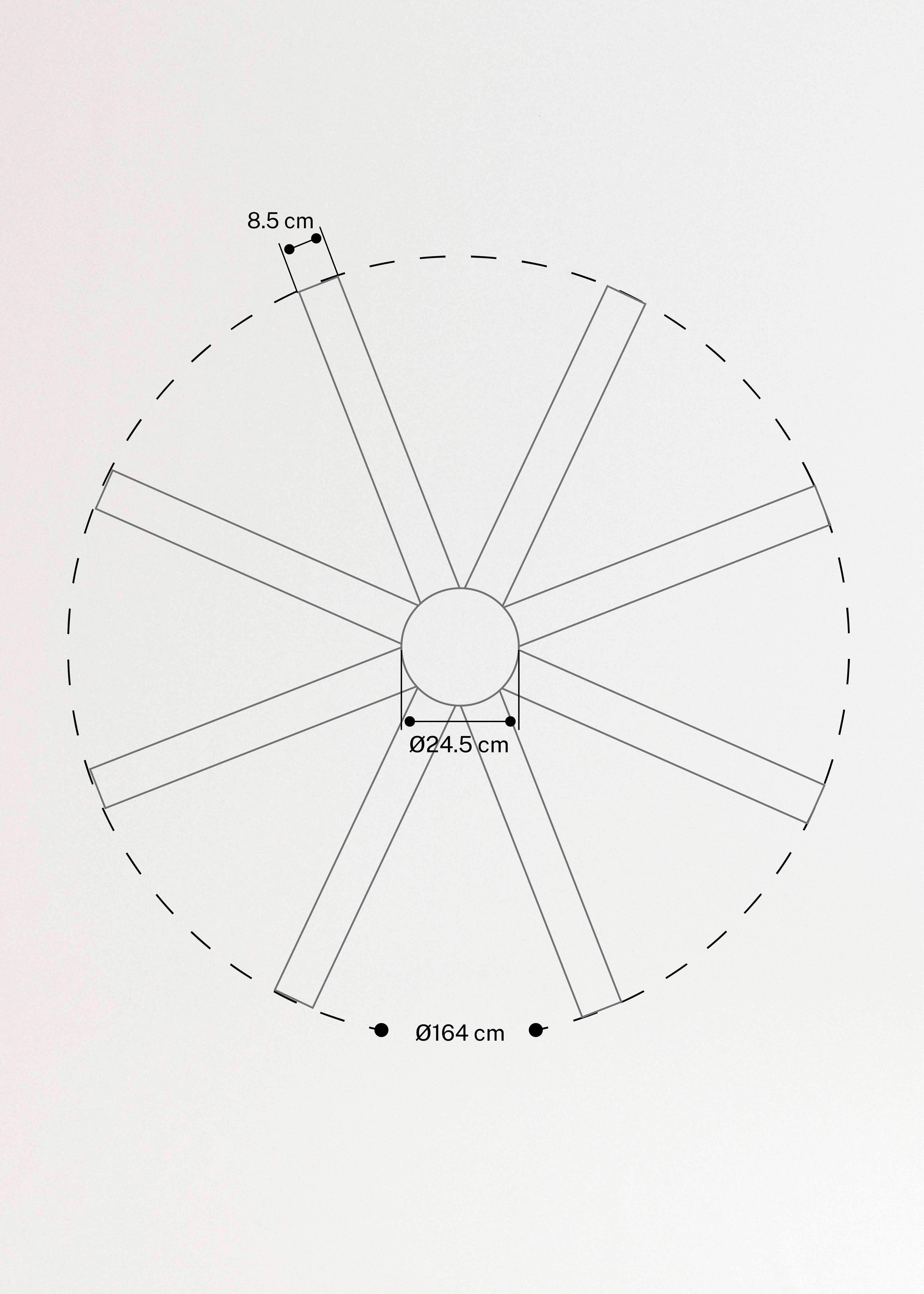 WIND INDUSTRIAL - 40W Silent Ceiling Fan – Available in Multiple Sizes, medidas foto vertical