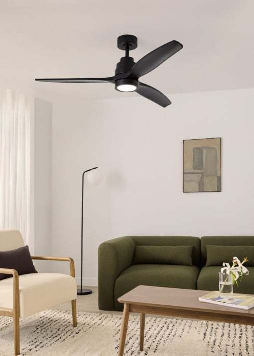 WIND STYLANCE - Quiet 40W ceiling fan with technical ABS blades, available in various sizes