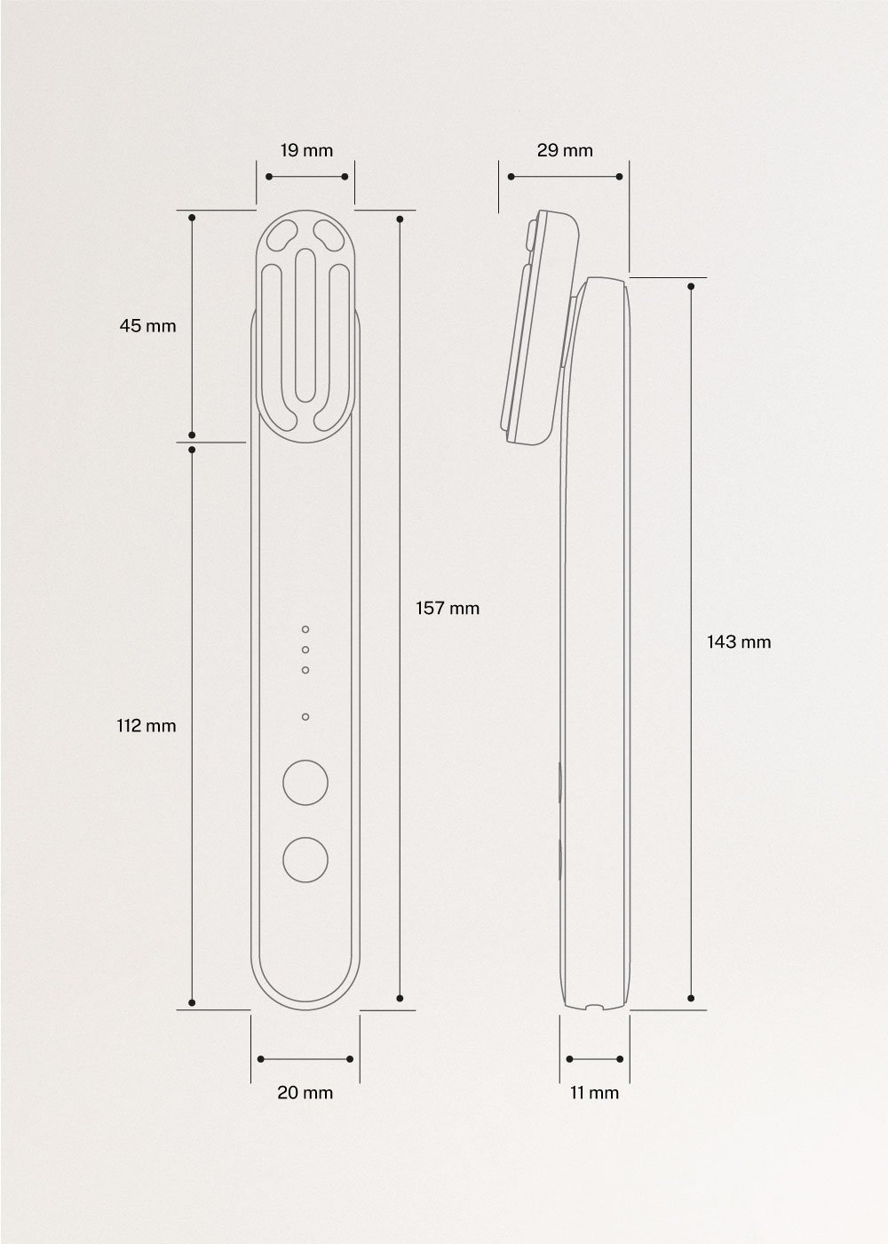 SKINCARE LED WAND 4 in 1 - 4-in-1 LED Facial Wand with EMS Technology, medidas foto vertical