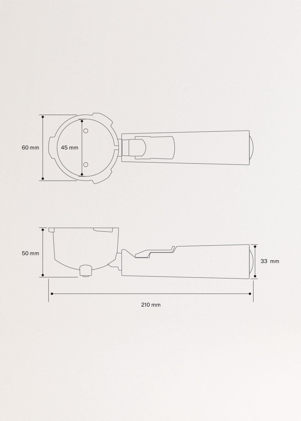 Dispenser arm for THERA CLASSIC, THERA RETRO GLOSS and THERA RETRO MATTE coffee machine, medidas foto vertical