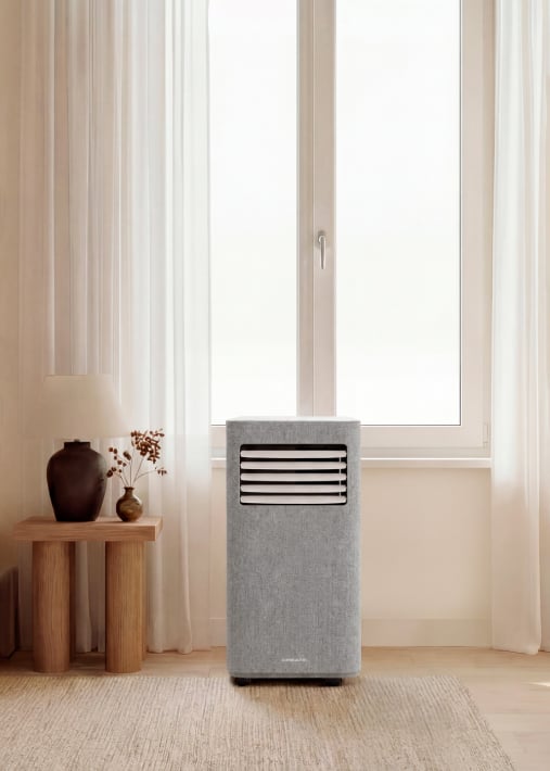 SILKAIR TEXTILE DUAL CONNECT 9000 - Portable air conditioner 4-in-1 WiFi 9000 BTU with heat pump