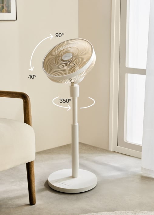 AIR STAND 3D - Ultra-quiet 30W 3D oscillating pedestal fan