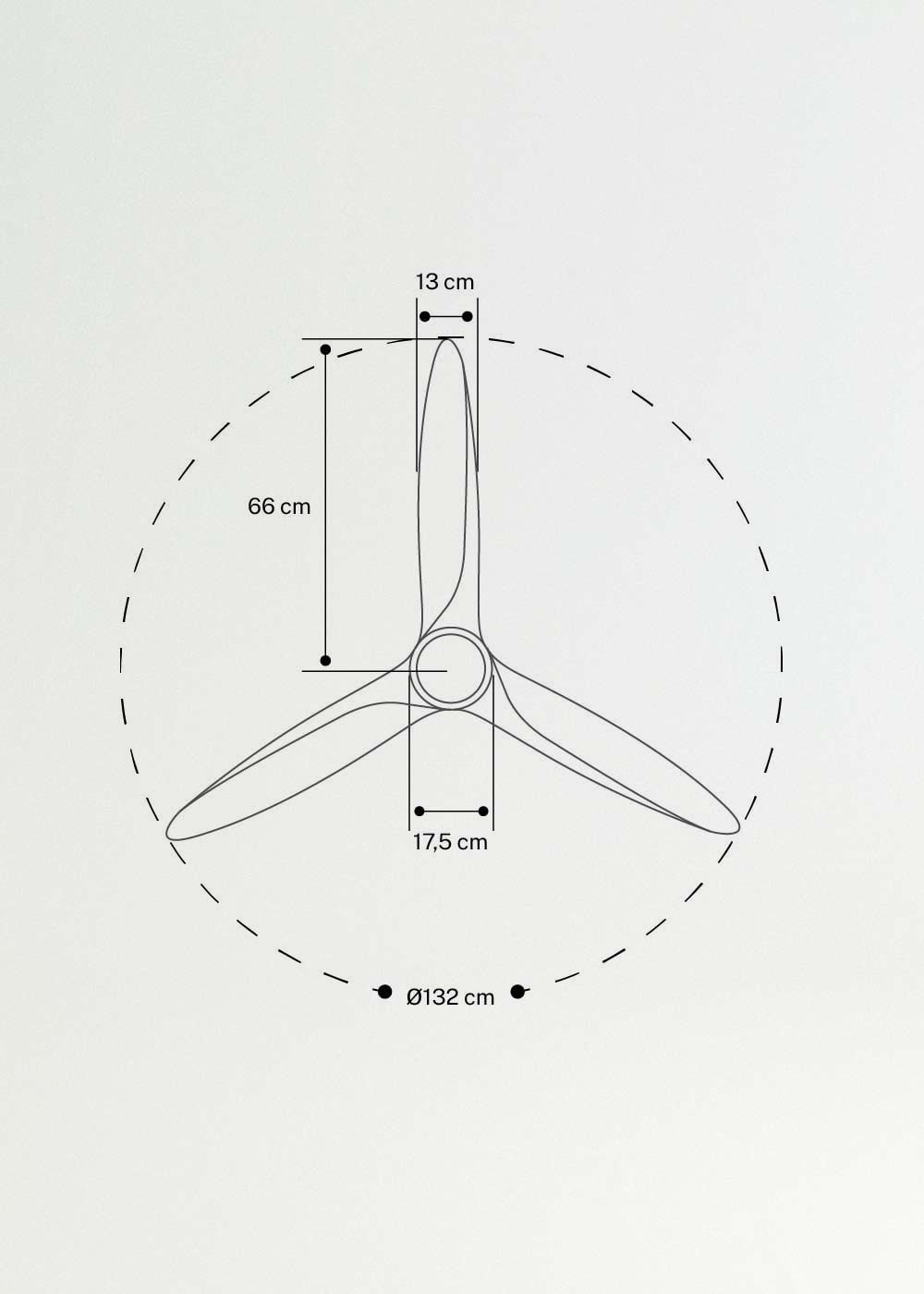 WIND CENTURY - Silent 40W ceiling fan, 100% wood, multiple sizes, medidas foto vertical